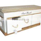 Vintage Brown Rack & 4 Key Holder Hooks Storage Shabby Chic Wall Mounted thumbnail-2