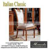 YB62 Royal Antique French Style Spoon Back Dining Chair Wooden Arm Chair /Luxury Hand Carved Wood Frame Fabric Dining Chair thumbnail-2