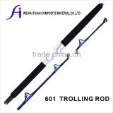 601 Fiberglass Solid Trolling Fishing Rod with Blue Color