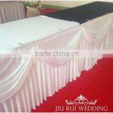 3m ,4m , 5m , 6m ,7.5m Length X75cm Height Shiny Beautiful Ice Silk With Swag Table Skirt thumbnail-2