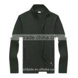 Casual Men's Winter Wool Knitted Zip Cardigan Men Plain Knit Cardigan Sweater thumbnail-4