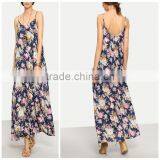 Woman/girls Fashion Floral Print Flowy Maxi Beach Long Dress thumbnail-1