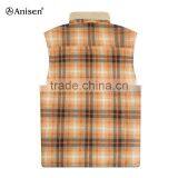 Stock Windproof Collar Plaids Men Polar Fleece Vest thumbnail-2