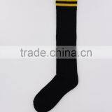 Custom Black Nylon Football Socks With Strip thumbnail-6