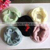 Black Color Fashion Winter Knitted Factory Produce Fashion Cheap Circle Scarf thumbnail-1
