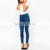 Dark Blue Plain Custom Casual Legging Jeans for Women From China thumbnail-1