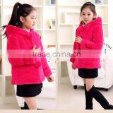 5-11 Years Sweet Beauty Girls Imitation Fur Coat, Comfortable Fashion Autumn and Winter Coat thumbnail-6