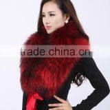 2016 New Faux Fur Collar Fox Fur Scarves Imitation Raccoon Fur Scarves Wool Shawl Winter Woman thumbnail-2