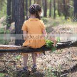 Classic Peter Pen Collar Mustard Linen Girl Child Dress Doild Kid Dress thumbnail-3