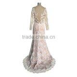 China OEM Long Sleeve Lace Wedding Dress For Sale thumbnail-3