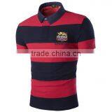 2016 Custom Factory Wholesale Striped Tee Shirt Men Short Sleeve Polo Turn-down Collar Man Shirt thumbnail-2