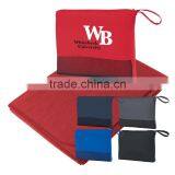 Travel Blanket - 100% Polyester, Measures 47" x 60" With a Zippered Mesh Bag and Comes With Your Logo thumbnail-1