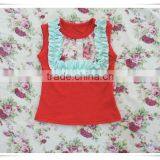 2017 Summer Children Clothing Baby Girls Cotton Tank Top Kids Baby Solid Color Ruffle Sleeveless Floral Vest thumbnail-1