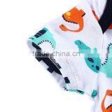 Wholesale Price Short Sleeve Summer Baby Bodysuit Baby Rompers Dinosaur Animal Pattern thumbnail-5