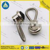 Removable Metal Button Collar Extenders With Spring for Shirts/jeans/trousers With Black Crystal Mounted thumbnail-2
