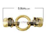 Hook Clasps For Leather Bracelet Skull Halloween Gold Tone 5.8cm x 25.0mm thumbnail-2