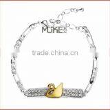 Swan Alloy Bracelet With Crystal M3008 thumbnail-1