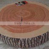 Creative Realistic Wooden Sofa Seat Cushion Annual Ring Stump Decorative Pillow thumbnail-2