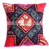 Accent India Sari Patch Work Handmade Bedroom Decor Throw Toss Pillow Cushion Case Cover thumbnail-1