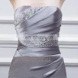 Hot Sale 2017 Long Cheap Bridesmaid Dresses Strapless Lace-up Back Mermaid Evening Dresses Beaded Ctystals Prom Dresses thumbnail-5