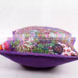 Indian Cotton Handmade Multi Colour Kantha Cushion Cover Kantha Throw Pillow Cover Hand Quilted Decorative Cushion Cover Art thumbnail-3