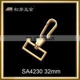 24K gold plated metal zinc alloy strong elastic snap hook