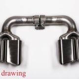 KM for Cayenne Turbo Style 9Y0 2018-up Exhaust Tip Exhaust Pipes Muffler Tips Tail Pipe Black Titanium Normal Style thumbnail-1