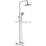 Luxury Thermostiatic Mixer Faucet Brass Diverter Adjustable Height Shower Bar With Rain Shower Head and Hand Shower thumbnail-1