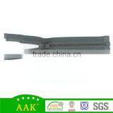 Plastic Top Stopper Grey Tape Open End X Type Zipper for Jacket Outwear thumbnail-1