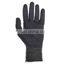 Oil Repellent Cut Resistant Gloves Reinforced Crotch Metalworking Safety Touchscreen Micro Foam Nitrile Coated Cut Proof Gloves thumbnail-3