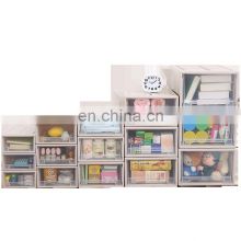Plastic Stackable Storage shoe box with Drawer container White Frame with Clear Drawers Sundries Organizer Box