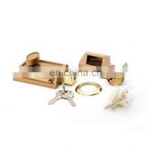 Security Brass Jimmy Deadbolt Lock Rim Door Lock Cylinder Night Latch thumbnail-5