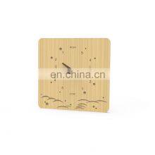 Natural Eco Friendly Home Decorative Simplicity Bamboo Tide Wall Clock thumbnail-4