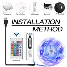 Christmas Decoration Background 2M APP Control 5050 RGB Lights 2M Backlight 5V USB TV LED Strip for TV Backlit