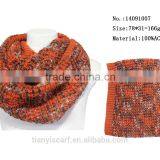 Candy Color Korean Girl Style Winter Neck Hoops Circle Loop Infinity Knitted Scarf thumbnail-1