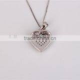 American Popular 925 Silver Smooth Heart Pendant Necklace thumbnail-5