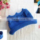 Fashion Cute Baby Kids Acrylic Handmade Hat Crochet Princess Crown Headband thumbnail-4