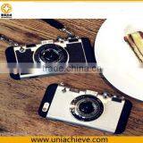 For IPhone 6S/6SPlus 3 in 1 Fashion Design Creative Silicone Camera Back Case Cover With Strap Red thumbnail-4