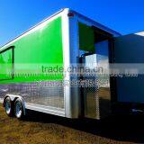 Green Biaxial Food TruckMobile Kitchen Tail Gate Food Vending Concession Trailer thumbnail-3