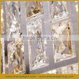 Big Square LED Crystal Short Chandelier With Clear k9 Crystal With Lighting Remote Control thumbnail-6