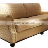 High-end Modern Design Sectional Sofa Set Beige Leather Sofa With Solid Wood Frame thumbnail-2