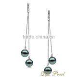 Hot Sale 925 Silver Long Link Akoya Pearls Earring Designs thumbnail-1
