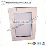 High Quality Mahogany Tabletop Custom 4x6 Stitch Leather Frame thumbnail-1