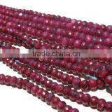 5-6mm Indian Ruby Natural Faceted Stone Beads thumbnail-1