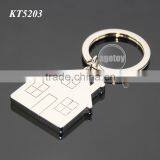 Public Good Souvenirs House Shape Engraved Logo Promotional Customized Metal House Key Ring thumbnail-4