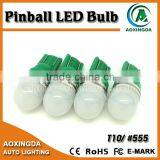 New Design 2 SMD Flipper Pinball 555 LED Light Bulb Frosted Top