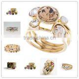 Stacking Initial Rings and Stacking Birthstone Rings. Mothers Rings in a Set Stackable Rings in Silver thumbnail-1