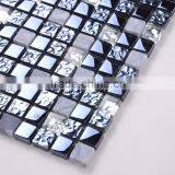 SD020 Hot Sale 15*15 Square Stone Mix Glass Backsplash Tile Mosaic thumbnail-4