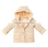 Girls' winter jacket with cotton fleece lining for casual wear children forck design red jacket for girls kids coat