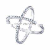 Latest Gold Finger Ring Designs Pave Diamond Ring 925 Sterling Silver thumbnail-1